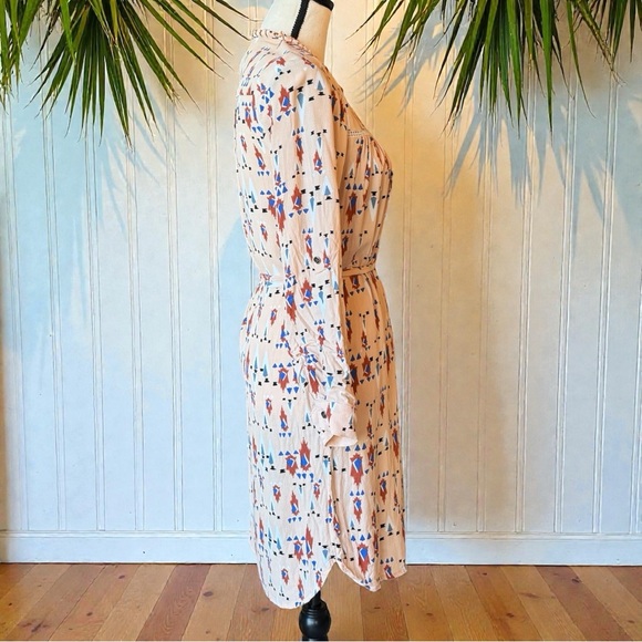 DOLAN Left Coast Collection XS Anthropologie Dress Geometric Print Belted Boho - Picture 3 of 16
